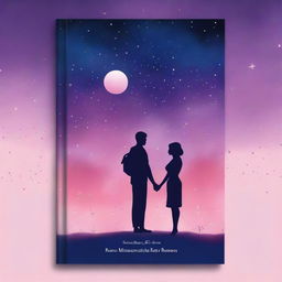 A book cover featuring soft warm hues of pink, blue, and purple