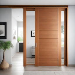 Interior wooden doors for a modern home, designed to match existing windows