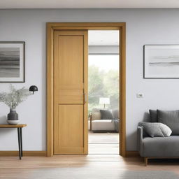 Interior wooden doors for a modern home, designed to match existing windows