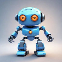 An adorable cartoon-style car robot ready for a competition, radiating an infectious energy that excites everyone around him.