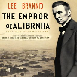 A book cover for 'The Emperor of California' by Lee Brand