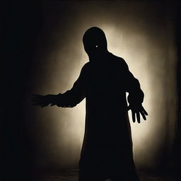 A movie poster featuring a shadow figure creature reaching towards the viewer with a menacing hand