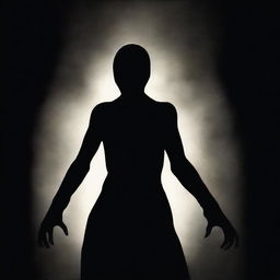 A movie poster featuring a shadow figure creature reaching towards the viewer with a menacing hand