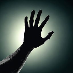 A dark entity in a 3D look reaching out its hand to grab you