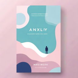 A captivating ebook cover about anxiety, featuring calming colors and an abstract design that conveys the feeling of overcoming stress and finding peace