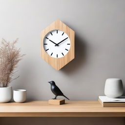 A modern cuckoo clock with a sleek and minimalist design