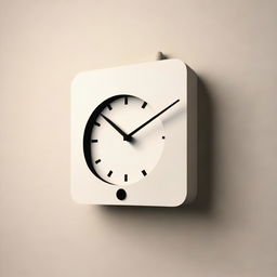 A modern cuckoo clock with a sleek, contemporary design