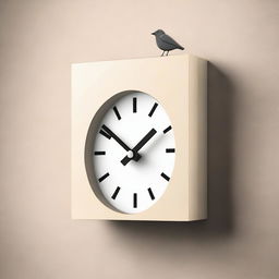 A modern cuckoo clock with a sleek, contemporary design