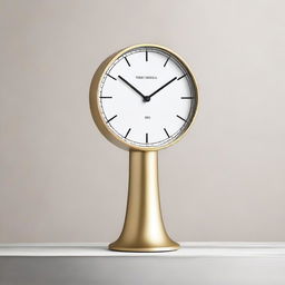 A sleek and modern pedestal clock with a tall, slim design