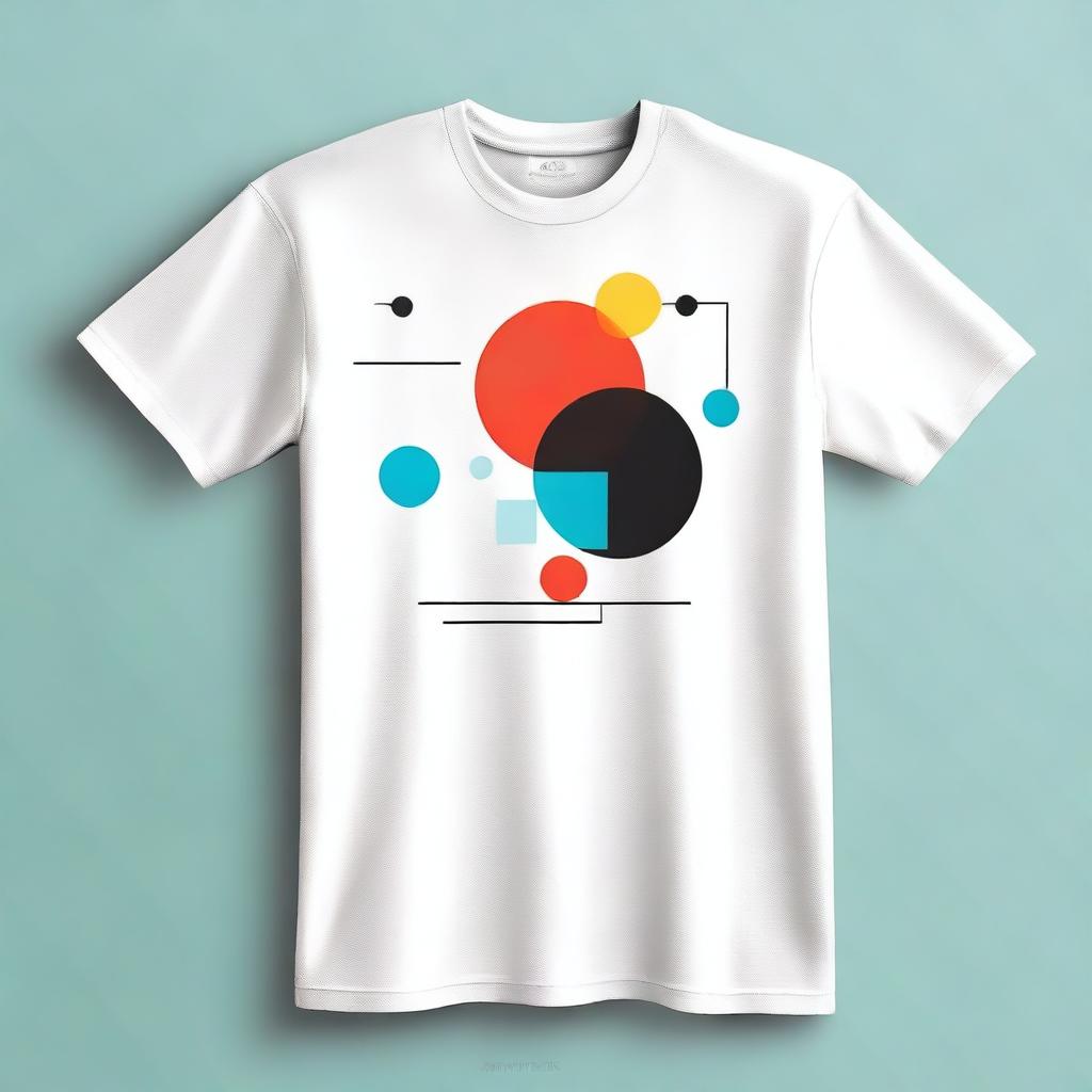 A stylish T-shirt design featuring a minimalistic and modern graphic