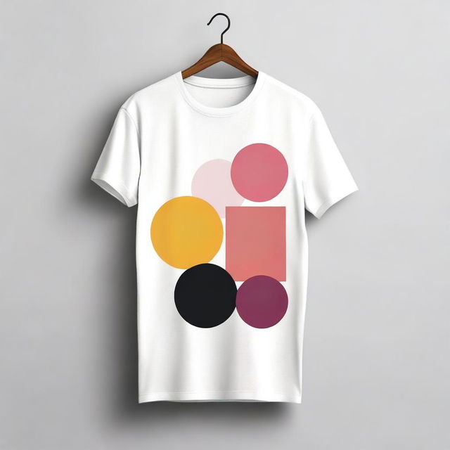 A stylish T-shirt design featuring a minimalistic and modern graphic