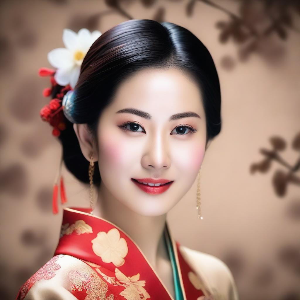 Create a realistic photo of an Asian woman