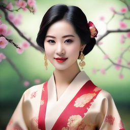 Create a realistic photo of an Asian woman