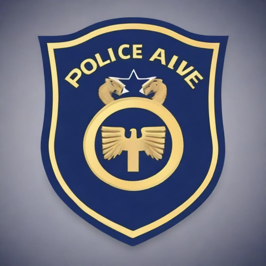 Design a 2D police logo that is simple yet authoritative