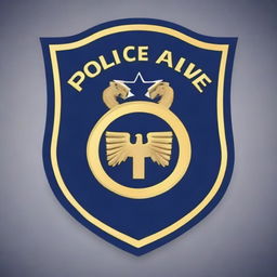 Design a 2D police logo that is simple yet authoritative