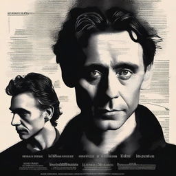 Create a movie poster for 'Shadow's Whisper' featuring the title, actors' names (Main character: Harris Dickinson, Tom Hiddleston, Ben Whishaw), and an anticipated release date