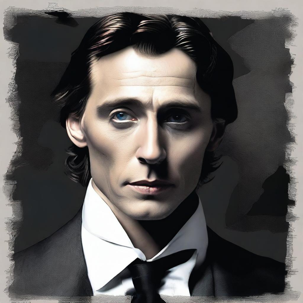 Create an image featuring Dorian Gray (Harris Dickinson) in a central and prominent position