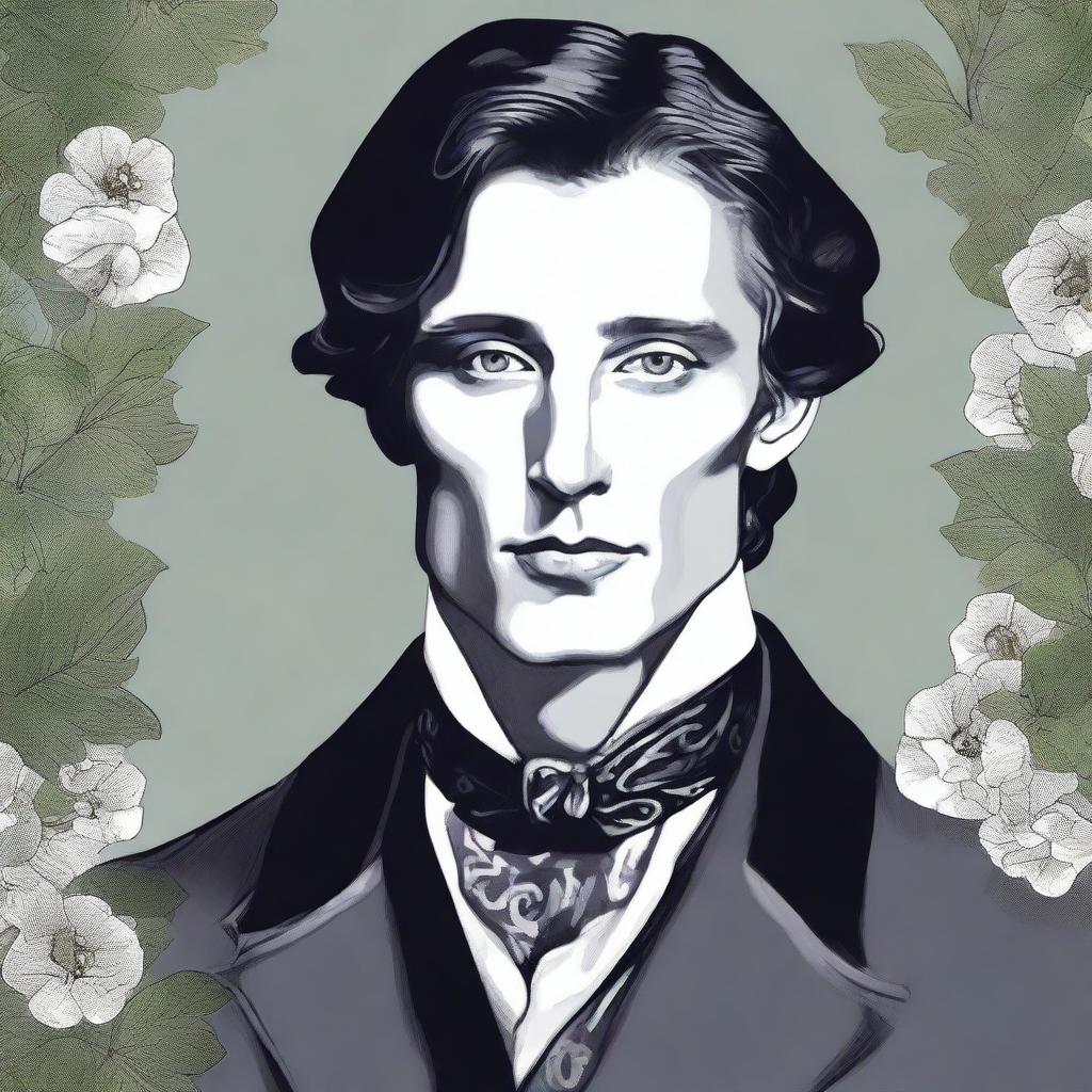 Illustrate the remarkable charm and beauty of Dorian Gray, focusing on Basil Hallward's portrait of him