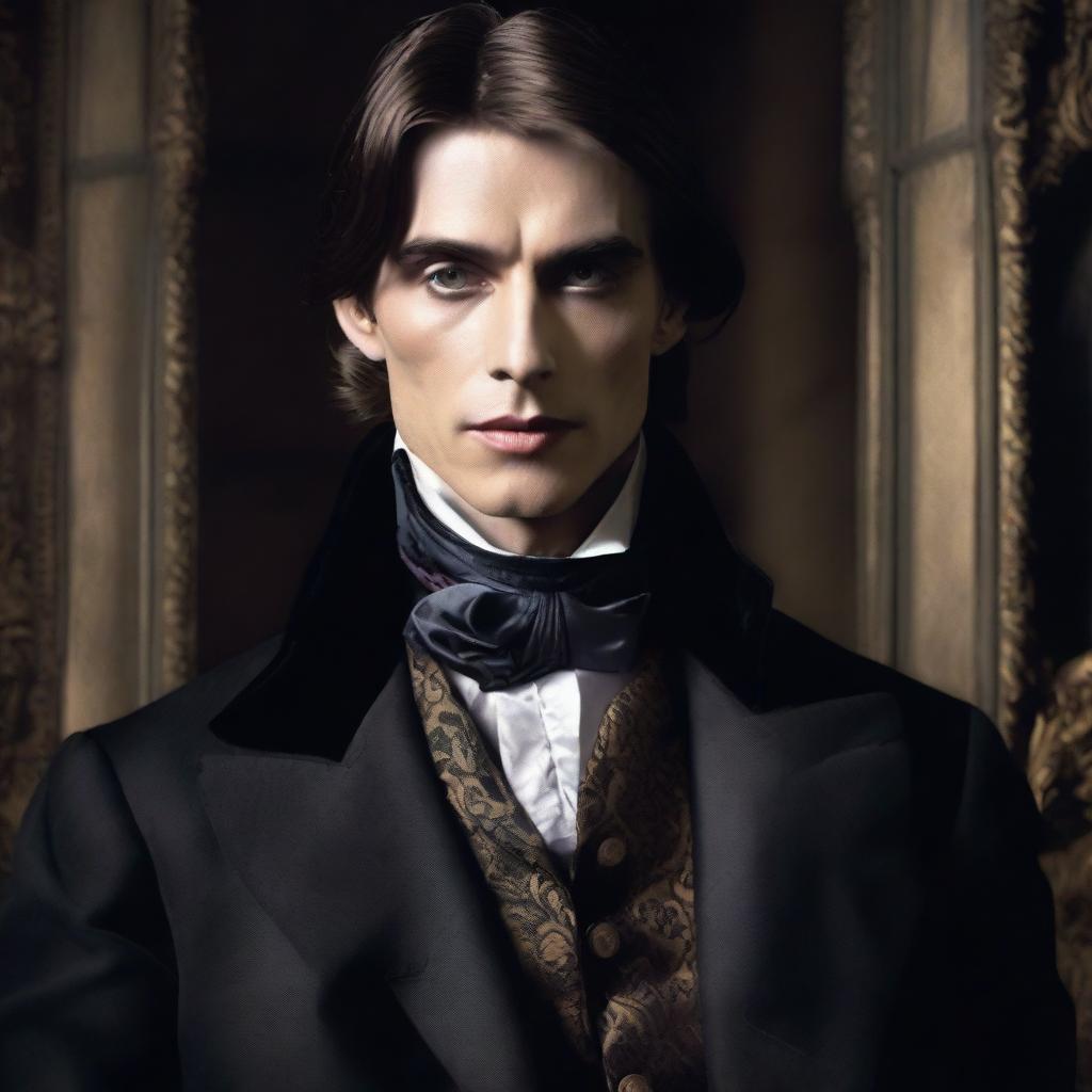 Create a trailer for 'Eternal Vanity' that begins by highlighting Dorian Gray's remarkable charm and beauty, featuring Basil Hallward's stunning portrait of him, and emphasizing the moment when Dorian wishes to stay young forever