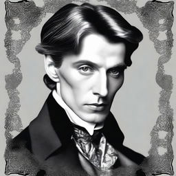 Create a trailer for 'Eternal Vanity' that begins by highlighting Dorian Gray's remarkable charm and beauty, featuring Basil Hallward's stunning portrait of him, and emphasizing the moment when Dorian wishes to stay young forever
