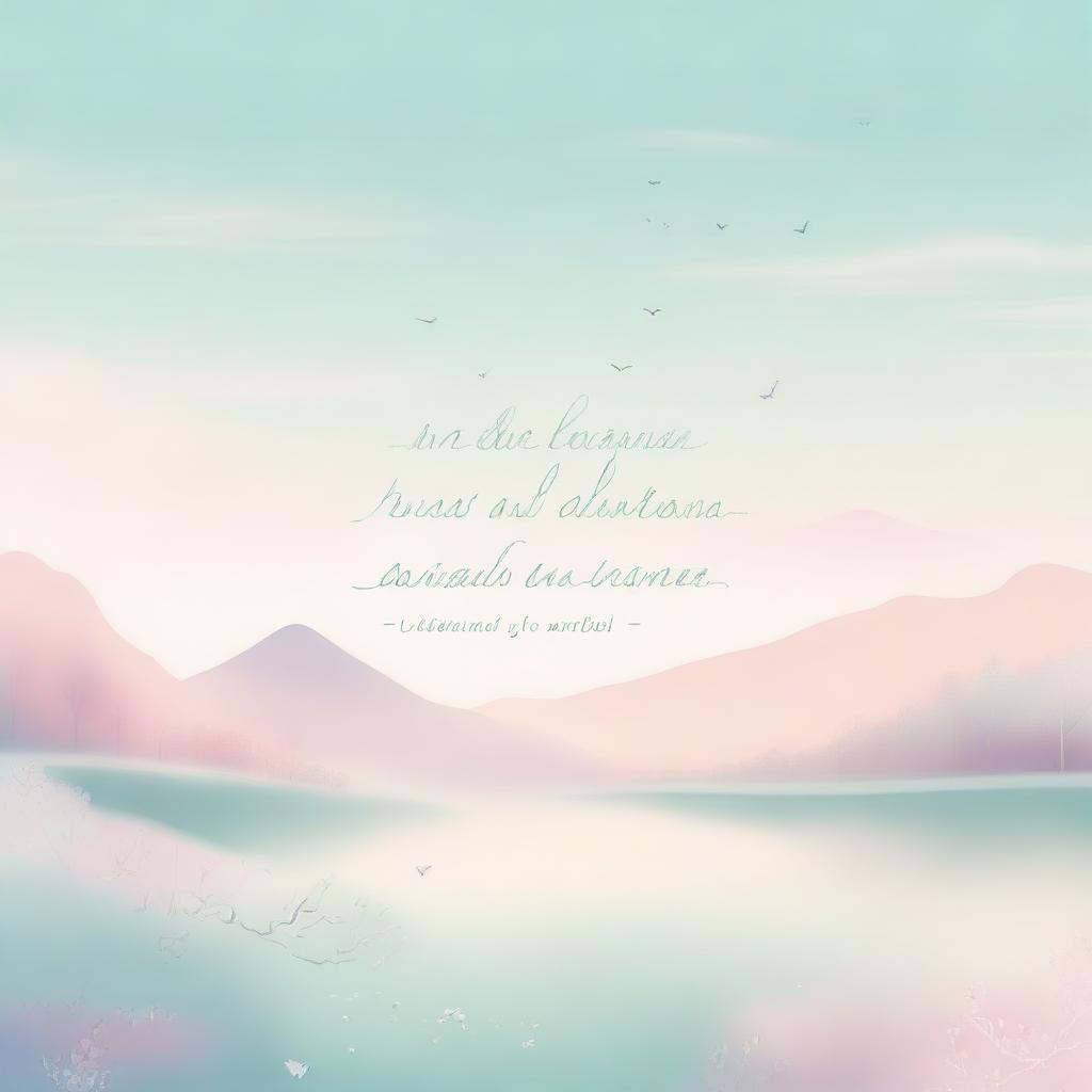 An image filled with soft, gentle words written in a beautiful, flowing script