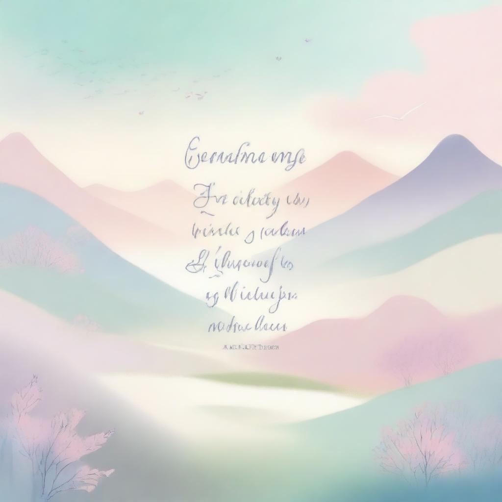 An image filled with soft, gentle words written in a beautiful, flowing script