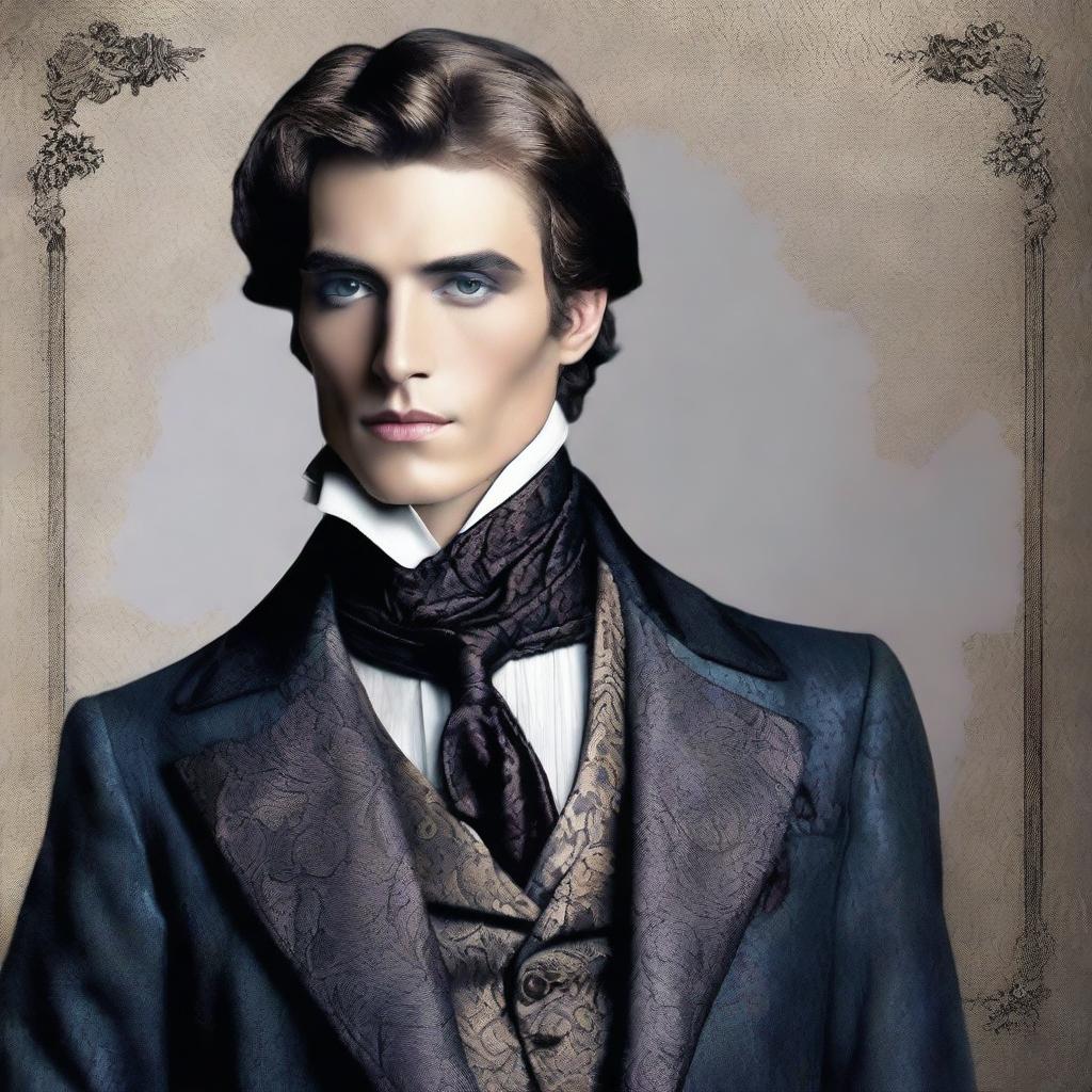 Create an image of Dorian Gray, a character known for his youthful and timeless appearance