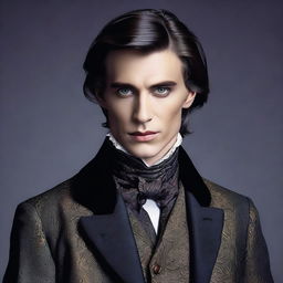 Create an image of Dorian Gray, a character known for his youthful and timeless appearance