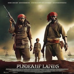 A movie poster titled 'Pirates of the Somali Lands' set in the early 21st century