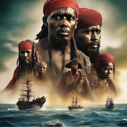 A movie poster titled 'Pirates of the Somali Lands' set in the early 21st century