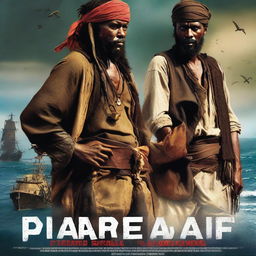 A movie poster titled 'Pirates of the Somali Lands' set in the early 21st century