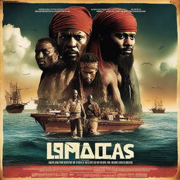 A movie poster titled 'Pirates of the Somali Lands' set in the early 21st century