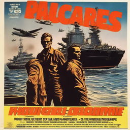 A movie poster titled 'Houthies and the Hijacking of an American Cargo Ship'