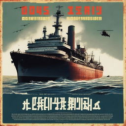 A movie poster titled 'Houthies and the Hijacking of a Cargo Ship'