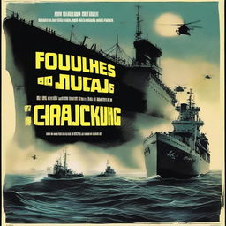 A movie poster titled 'Houthies and the Hijacking of a Cargo Ship'