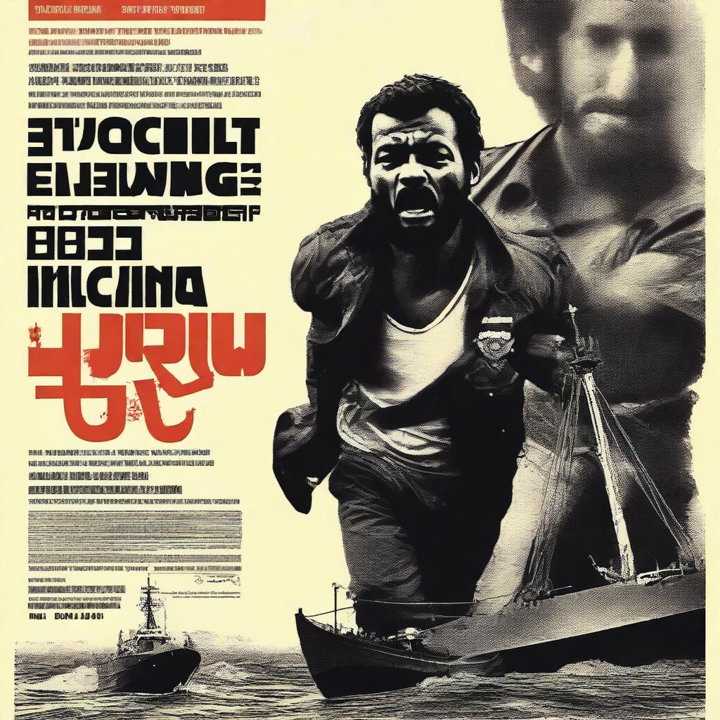 A movie poster titled 'Houthies and the Hijacking of a Cargo Ship'