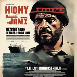 A movie poster titled 'Houthies and the Hijacking of a Cargo Ship'