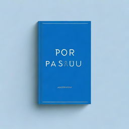 A book cover with a blue background and the title 'Por Cada Passo Teu'