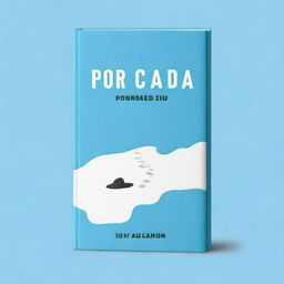 A book cover with a sky blue background, featuring the title 'Por Cada Passo Teu' prominently