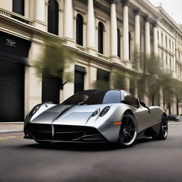 A unique concept image of a Pagani hatchback