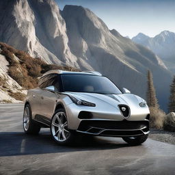 A concept image of an SUV with a front design inspired by Pagani