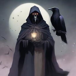 An undead lord stands with a deathly aura, wearing a cloak that exudes an aura of death