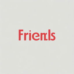 Create an image featuring the word 'Friends' as a title, with a clean white background and red accents