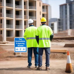 A residential construction site focused on health and safety