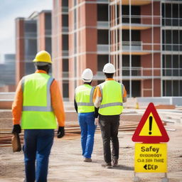 A residential construction site focused on health and safety