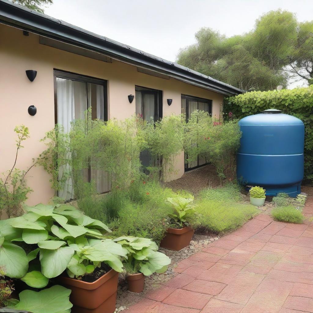 A house equipped with a comprehensive water harvesting system