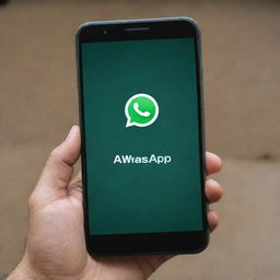 A stylish and personalized Whatsapp display picture with the name 'Saad Ansari' prominently written on it.