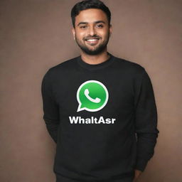 A stylish and personalized Whatsapp display picture with the name 'Saad Ansari' prominently written on it.