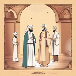 Create an illustration depicting the story of a prophet in Islamic teachings