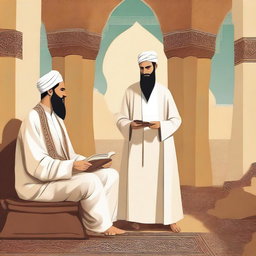 Create an illustration depicting the story of a prophet in Islamic teachings